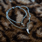 Double Chain wing necklace