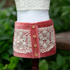 Velvet & Lace Mini Skirt