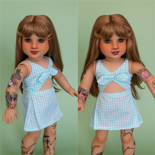 Cutout Gingham Sundress