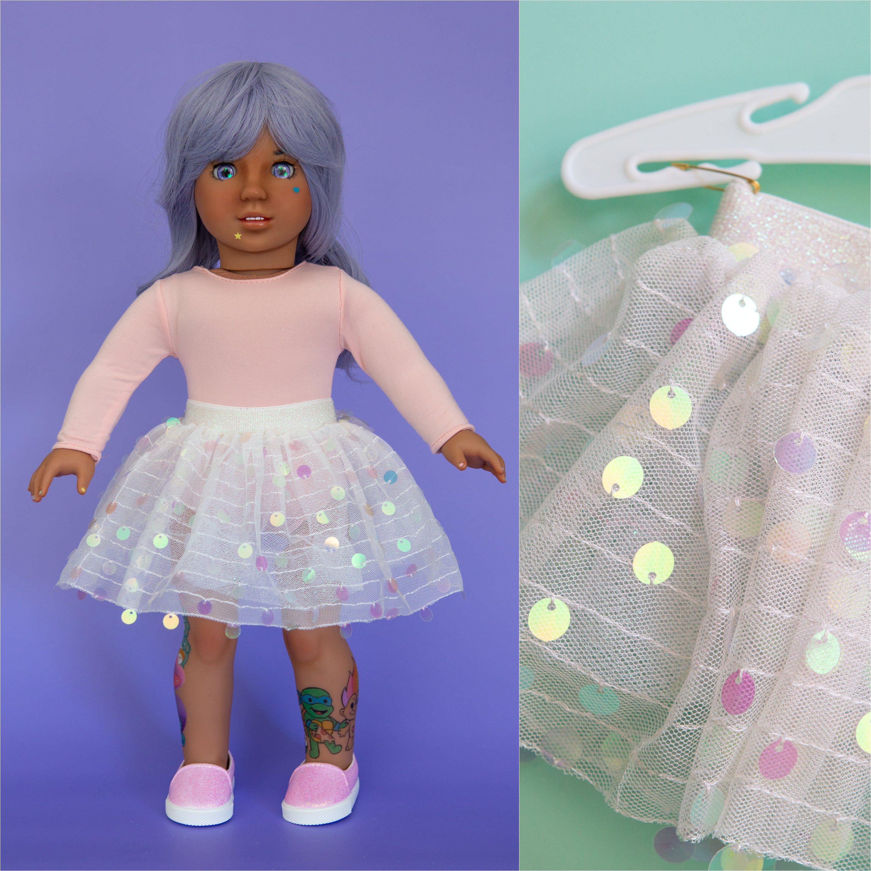 Iridescent tutu skirt