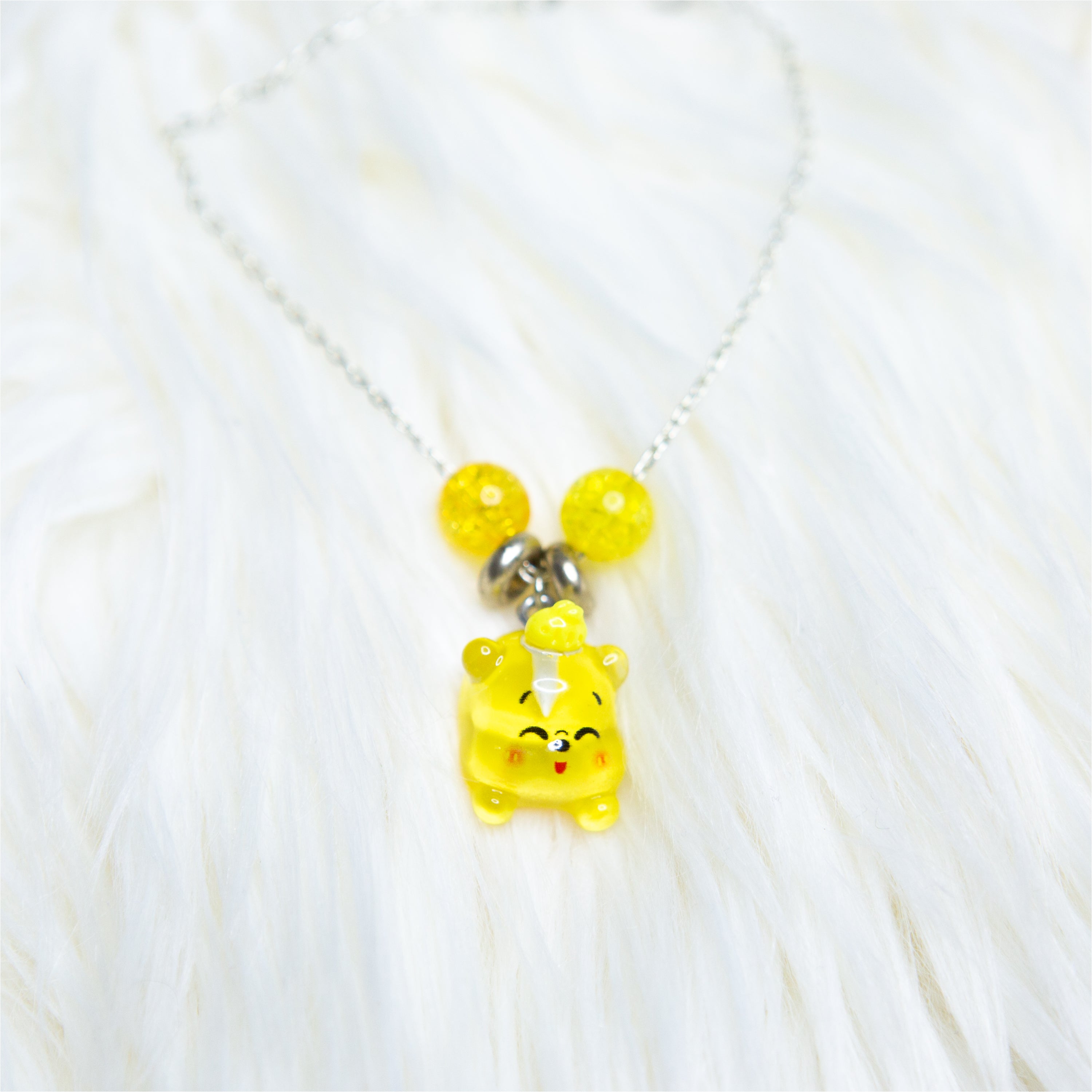 Kawaii Bear Charm Necklace
